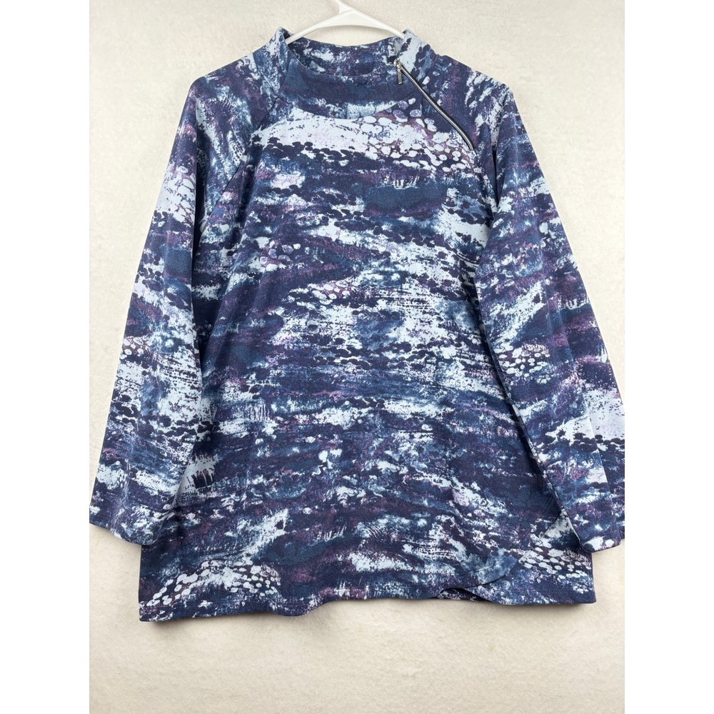 hicos Fleece Pullover Womens 3 Mock Neck Zip Cozy
